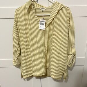 Max Studio Yellow Striped Blouse